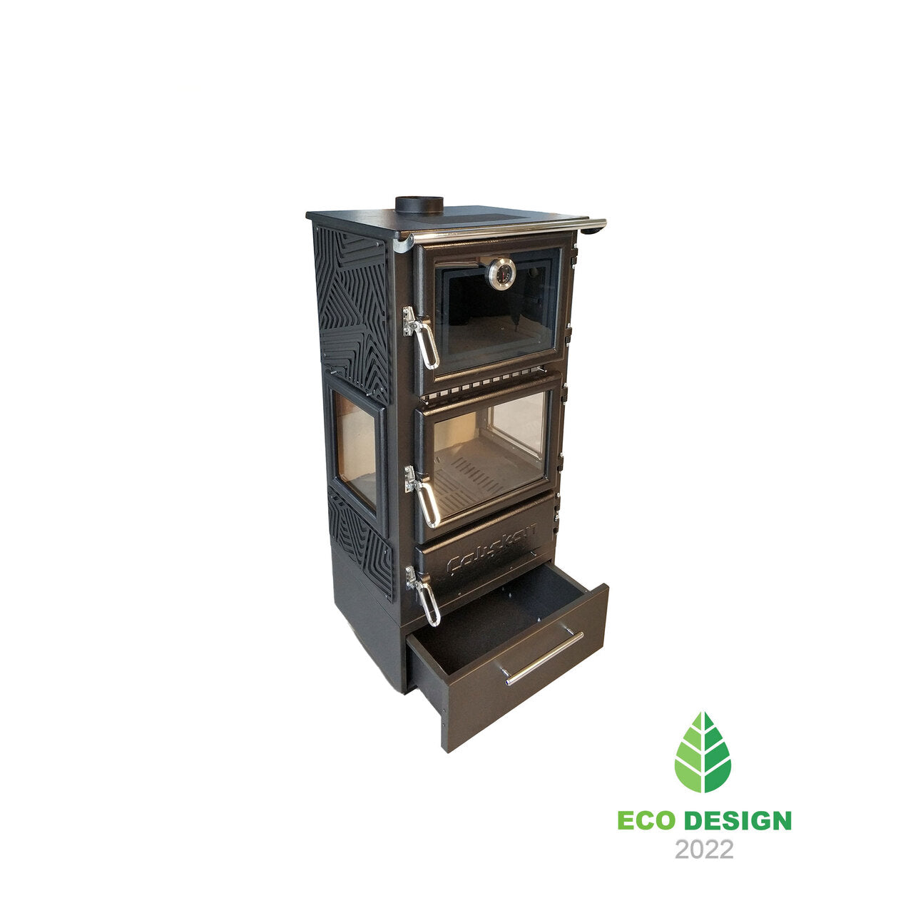 306-3D BOX Fireplace Stove With Oven