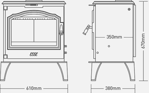 ESSE 705 Wood Burning Stove 9.6kW