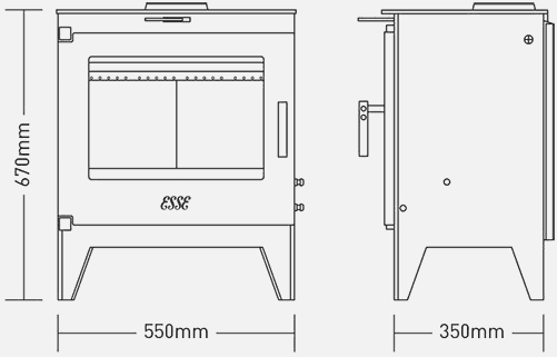 ESSE 755 Wood Burning Stove 9.6kW