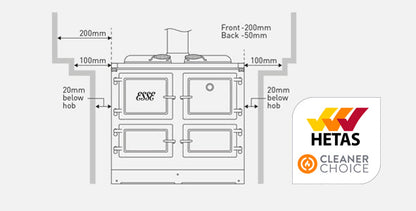 ESSE 1000 W Woodburning Range Cooker