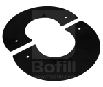 Pellet Pipe 45° Rosette Plate Matt Black 80mm