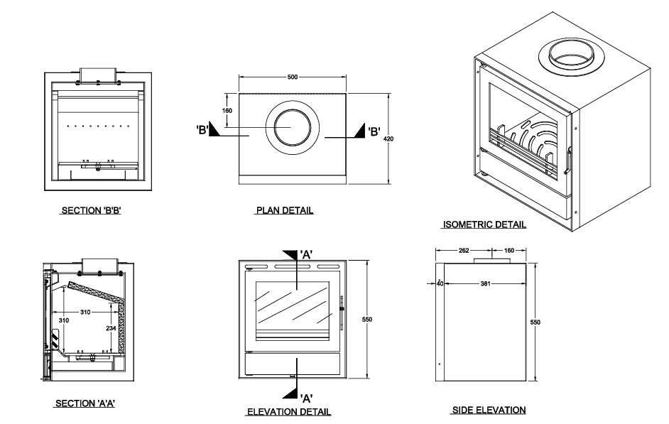 500i Inset Stove