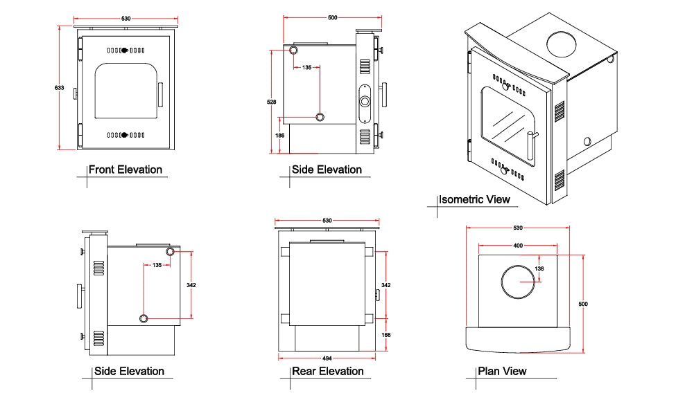 Chieftain Boiler Inset Stove