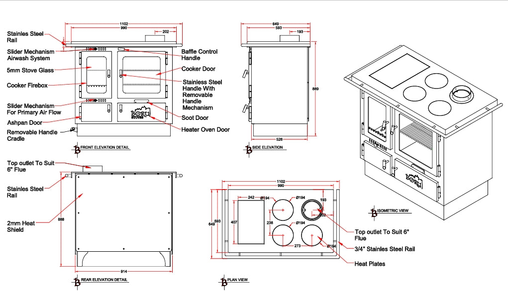 The Ellis Cook Stove (Dry)