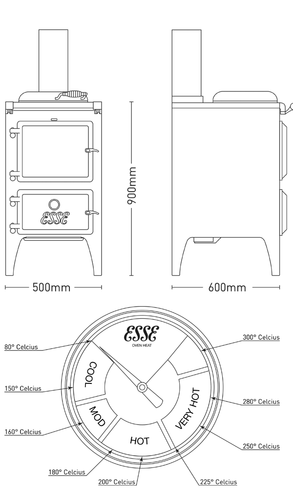 ESSE Bakeheart Wood Fired Cook Stove