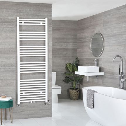 Milano Neva Dual Fuel - White Heated Towel Rail - Choice of Size