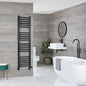 Milano Nero Dual Fuel - Straight Black Heated Towel Rail - Choice of Size