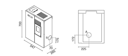 4KW MATILDE SLIM PELLET STOVE