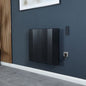 Milano Notus V - Black Aluminium Horizontal 900W Electric Plug-In Designer Radiator