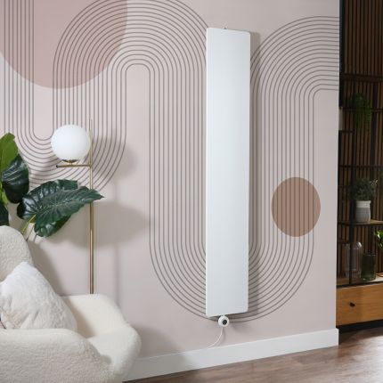 Milano x ECOSO Ria - Wi-Fi Electric 1800mm Flat Panel Vertical Designer Radiator