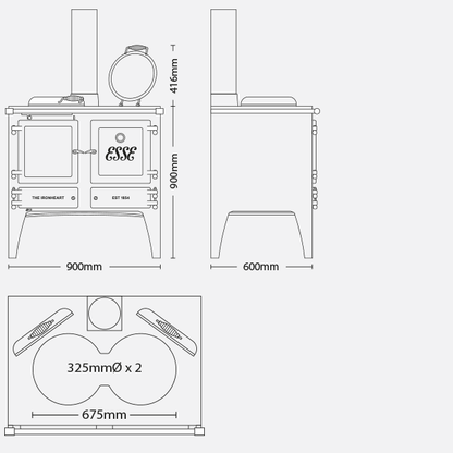 ESSE Ironheart Wood Fired Cook Stove