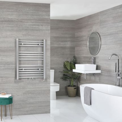 Milano Neva Electric - Chrome Heated Towel Rail - Choice of Size and Element