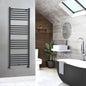 Milano Artle Dual Fuel - Straight Anthracite Heated Towel Rail - Choice of Size