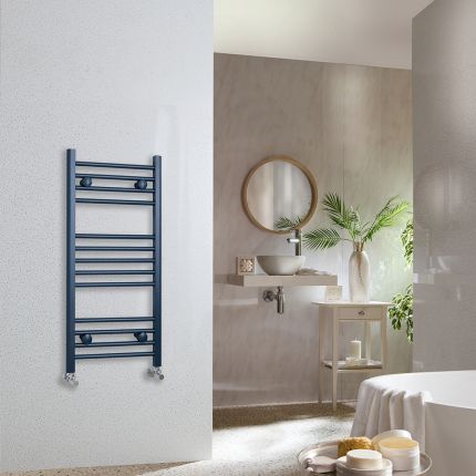 Milano Ive - Coloured Straight Heated Towel Rail - Choice of Size & Finish