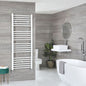 Milano Ive - Straight White Heated Towel Rail - Choice of Size