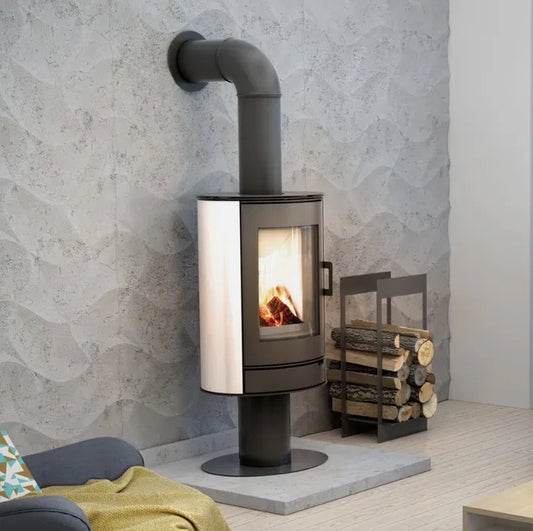 Tiled wood burning stove KRATKI AB S/N/DRØ 150 8 kW white tile