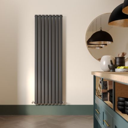 Milano Alpha - Anthracite Vertical Flat Panel Designer Radiator