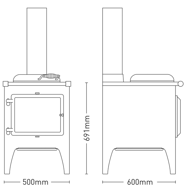 ESSE Warmheart Wood Fired Cook Stove