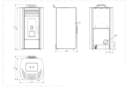 15.4KW LETIZIA DUCTED PELLET STOVE